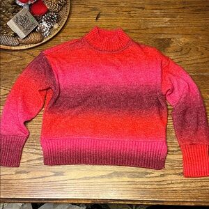 Nine West Reds and Purples Gradient Turtleneck Sweater